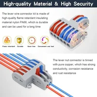 10/30/50 Quick Electrical Connectors Universal Compact Push-in Conductor SPL Splitter Wiring Cable Connector Butt Terminal Block 6