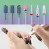 7 Pcs/Set Rainbow Tungsten Milling Cutter For Manicure Gel Cuticles Remove Polishing Toos Nail Drill Bits 3