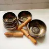 Copper Yoga Tibetan Singing Bowl Set Hand Hammered For Meditation Prayer Chakra Himalayan Crystal Home Decoration Decorative 2
