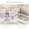 72” Kids Bookshelf with Reading Nook, Super Large Toy Storage Organizer with Seat Cushion and 3 Movable Drawers 5