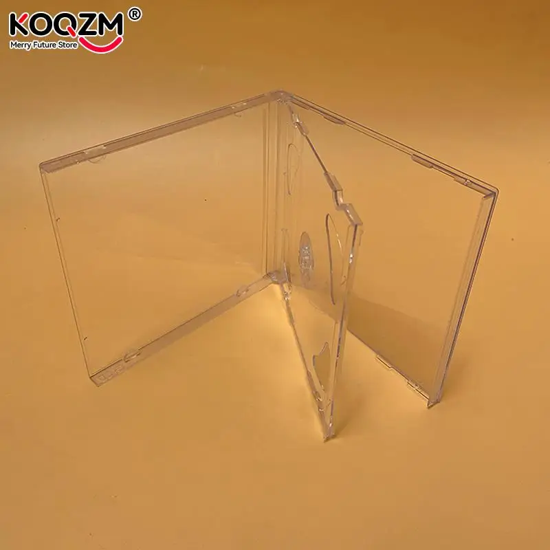 Clear Bottom CD Box Double Disc Black Bottom CD Empty Box Transparent Double-sided Case PP Bag For 2 Discs
