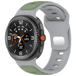 Silicone Breathable Strap for Smartwatch - Stylish and Comfortable Wristband (Gray light green)
