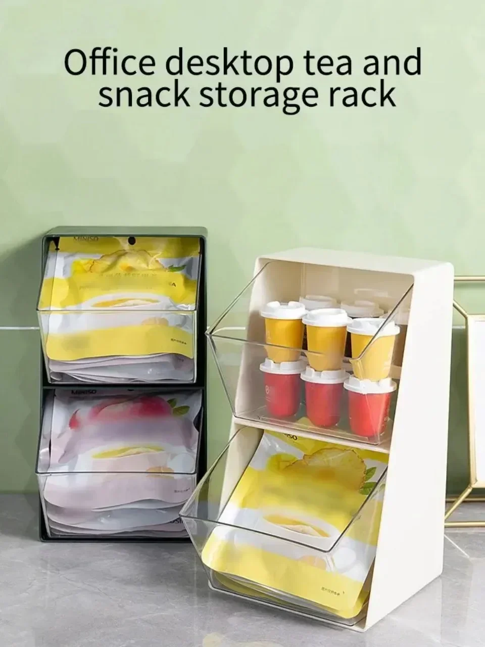 Description Picture 6 of itemDesktop Storage Rack Tea Bag Organizer Drawer Rack Lipstick Cosmetics Transparent Office Home Kitchen Organizer Coffee Storage