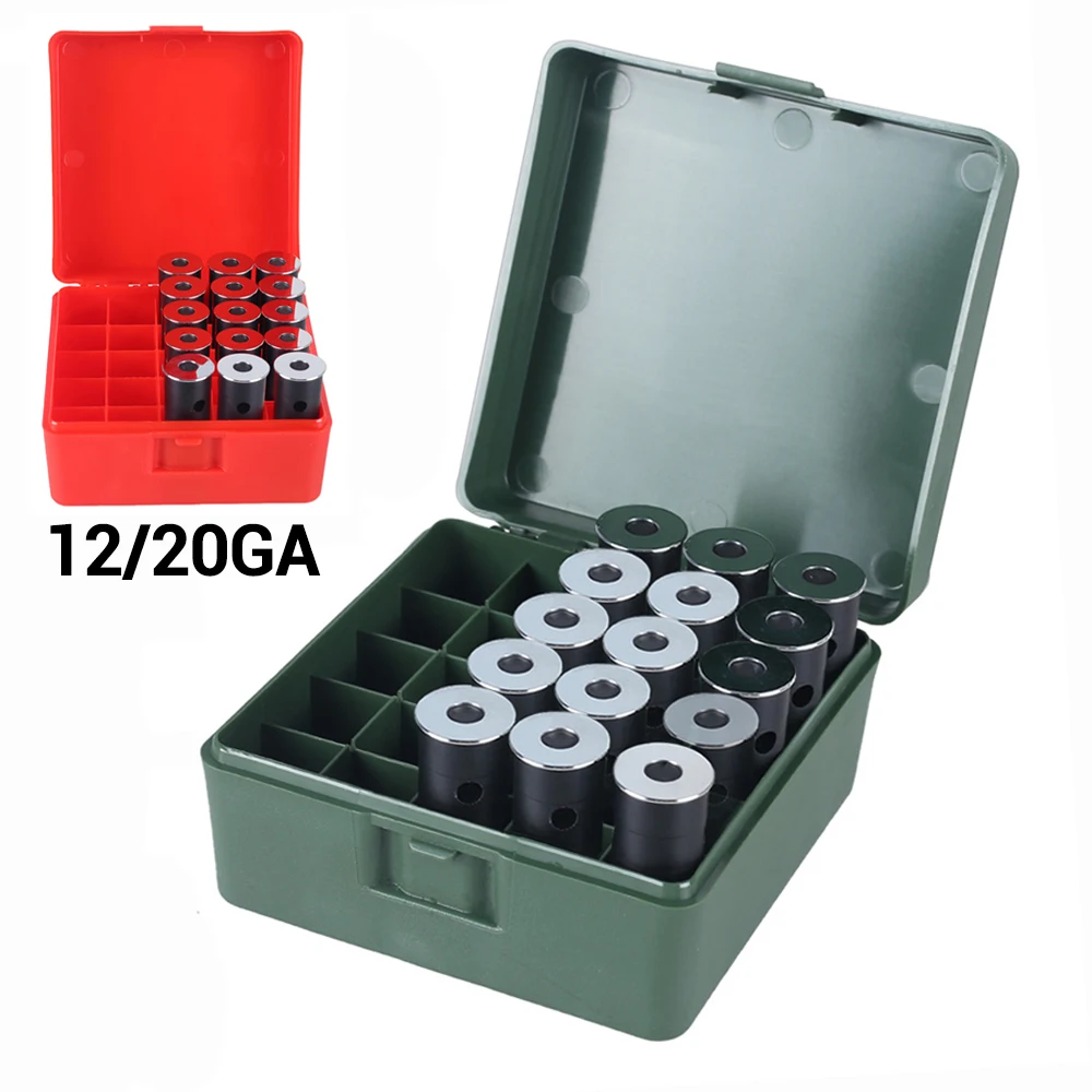 25 Rounds Ammo Box 12/20GA Shotgun Shell Box Flip-Top Bullet Shell Holder Cartridges Case Ammo Storage Hunting Accessories ammo storage box