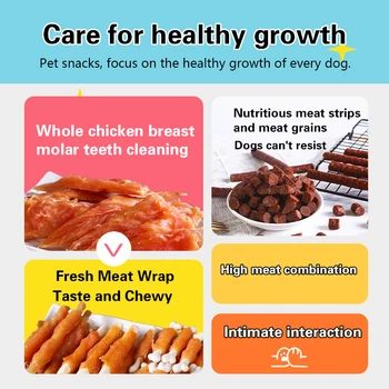 Pet snacks 110g dog snacks training rewards bite-resistant teeth grinding stick chicken breast beef strips 4