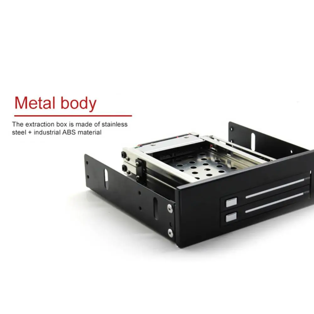 Móvel Ssd Disco Rígido Gabinete Interno Baía Dupla 2.5 Polegada Sata Hdd Bandeja Rack 2.5in - Imagem 5
