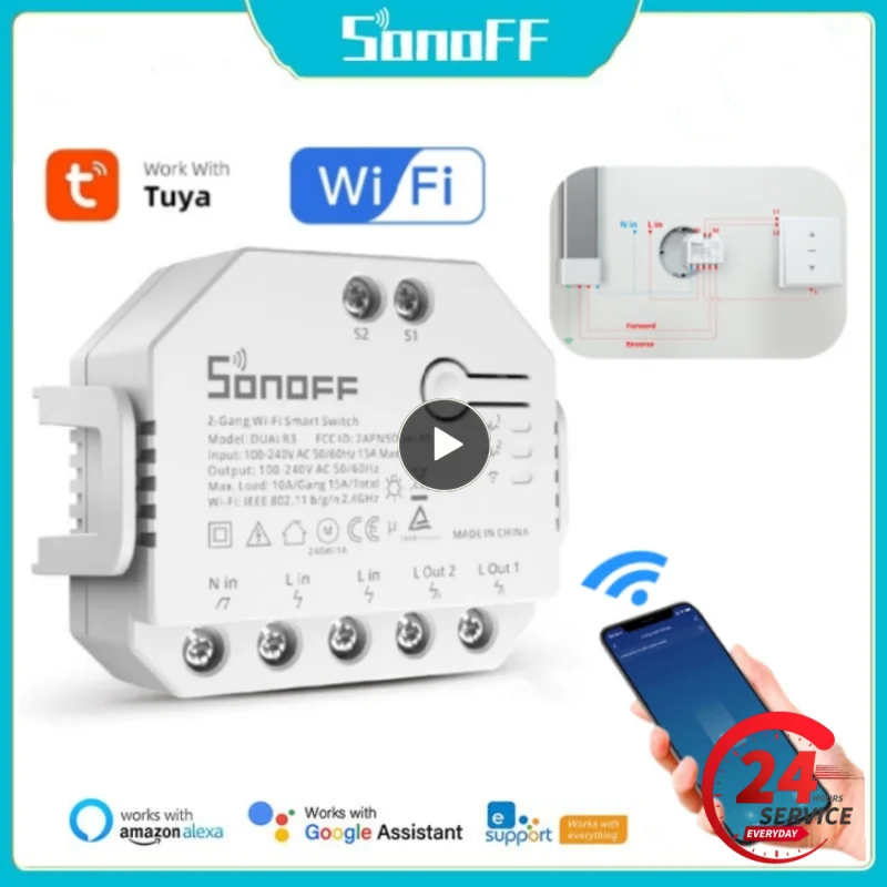 Sonoff Dual R3 2 Gang Dual Relay Module Diy Lite Dual Relay Modules Mini Smart Switch Power Metering Smart Home Tramite Alexa Google
