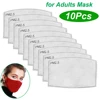 10Pcs/Lot 5 Layers PM2.5 Filter Mask Paper Activated Carbon Adult Kids Masks Anti Dust Haze Mouth Mask Face Mask Filters 1