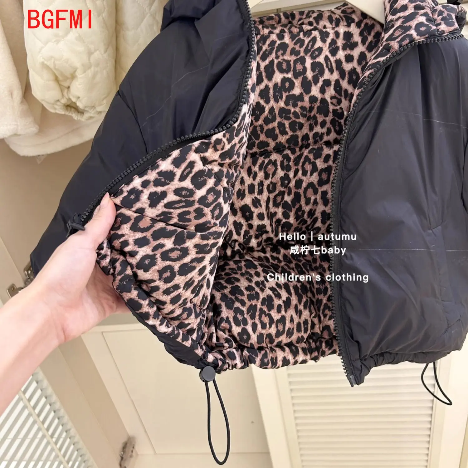 Teenager Leopard Print Winter Jackets For Kids Boys Girls