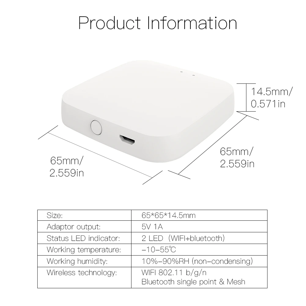 Smart Gateway MOES Tuya Bluetooth for Alexa Google Home