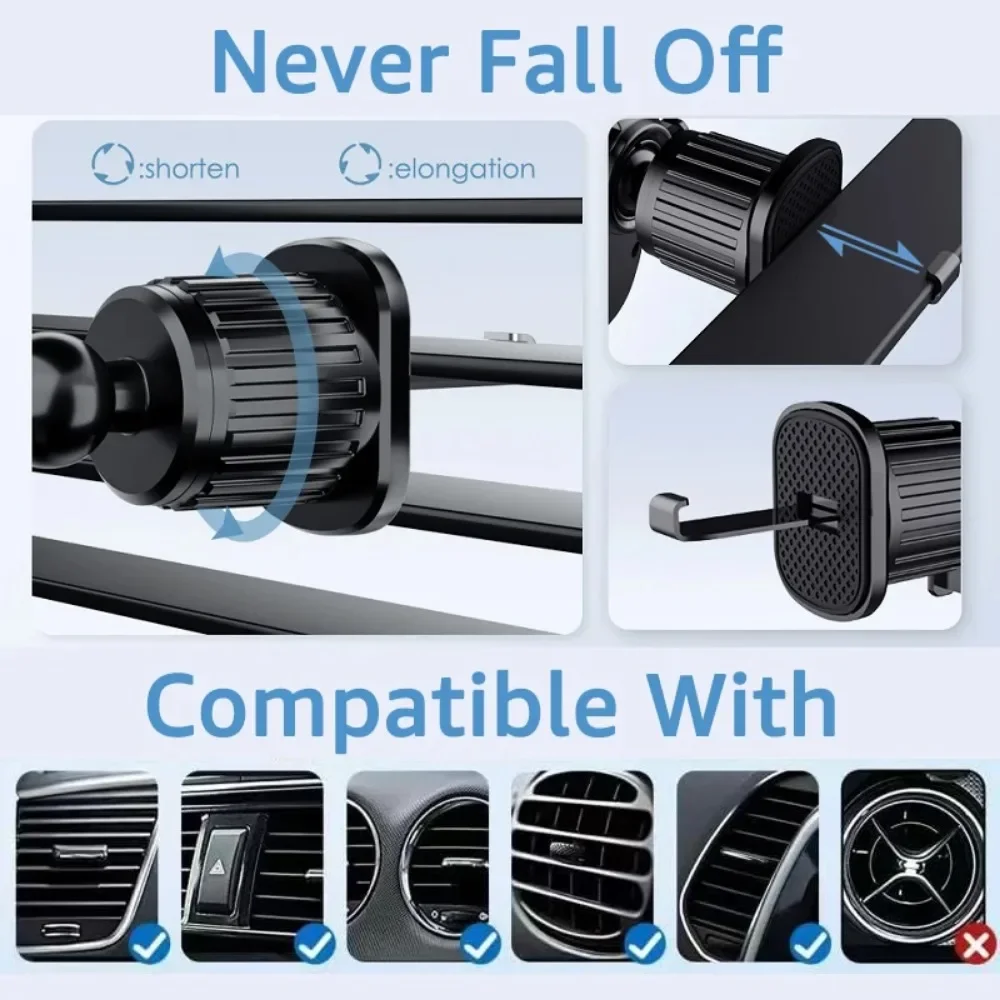 Magnetic Car Phone Holder 360&deg; Rotation Car Air Vent Clip Strong Magnet Mobile Cellphone Stand for iPhone Xiaomi Samsung