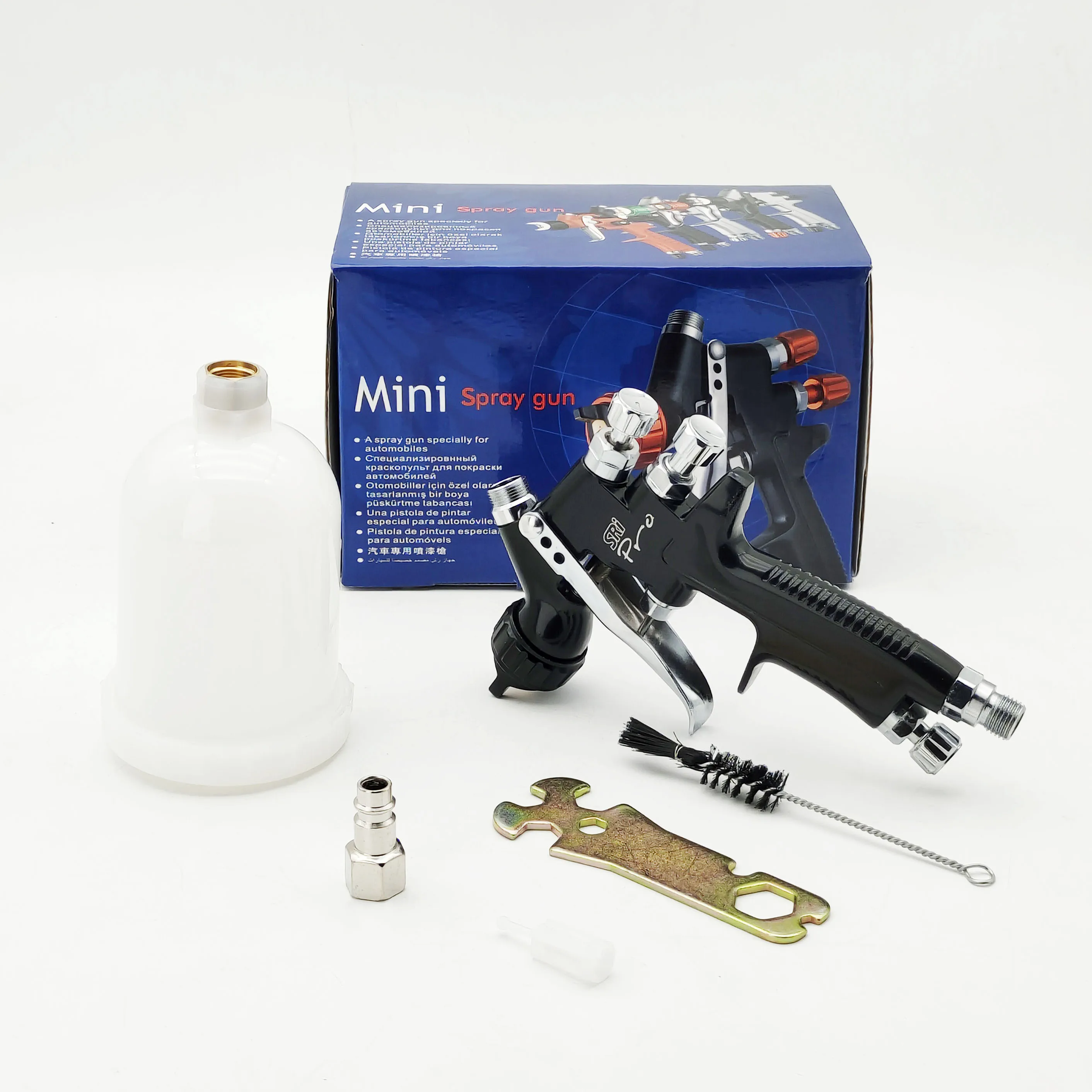 Air Spray Gun Paint Spray Gun Mini Spray Gun Gravity Feed Paint 250ml Cup Mini  Paint Sprayer With Mixing Cup Mix No-clean Tank - Spray Gun - AliExpress