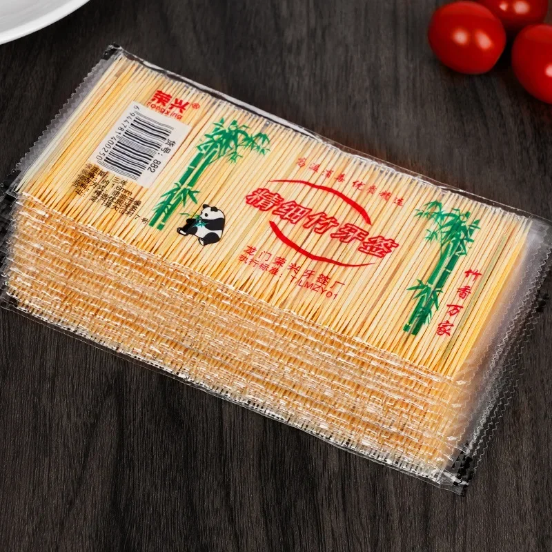 200Pcs/Bag Oral Care Disposable Bamboo Toothpicks Travel Teeth Cleaning Tool Two-Head Toothpick Random Kitchen Accessories toothpick set toothpicks set bamboo food picks