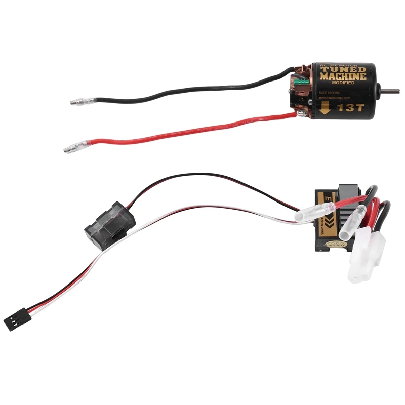 

320A ESC + 540 щеточный двигатель 13T для радиоуправляемого автомобиля Axial SCX10 Traxxas TRX4 D90 HSP Tamiya Redcat, набор аксессуаров