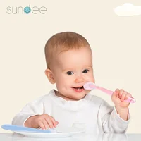 10 Pcs Baby Feeding Spoon Soft Silicone Spoons Training Spoon for Child kids Infants Temperature Sensing Feeding Feeder Flatware 2