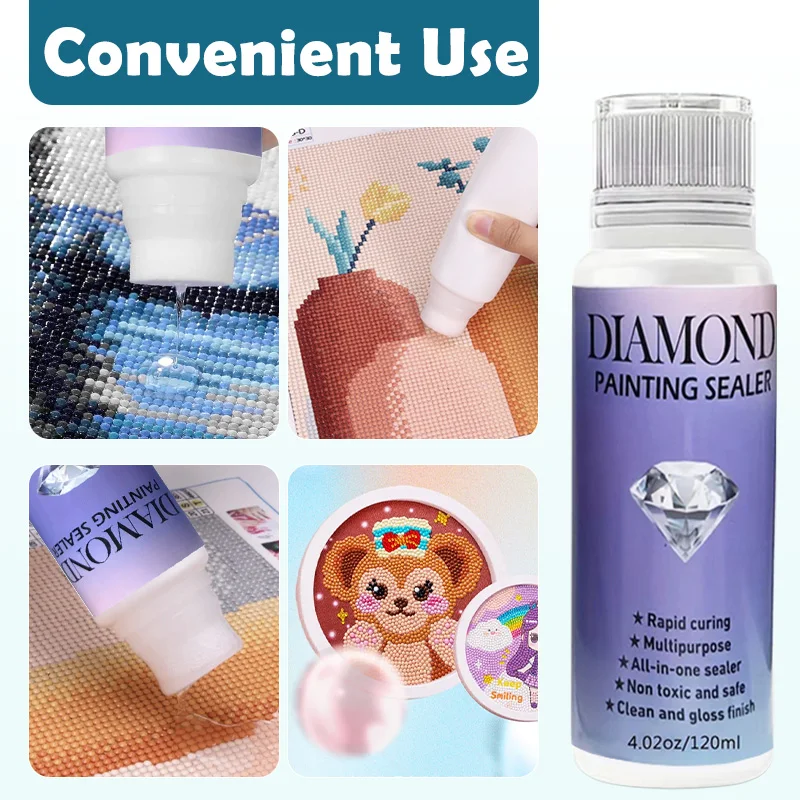 5D Diamond Painting Art Glue Diamond Painting Sealer Permanent Hold Shine Effect Puzzle Sealer Sticky Conserver diamond painting sealer,diamond painting,diamond painting accessories