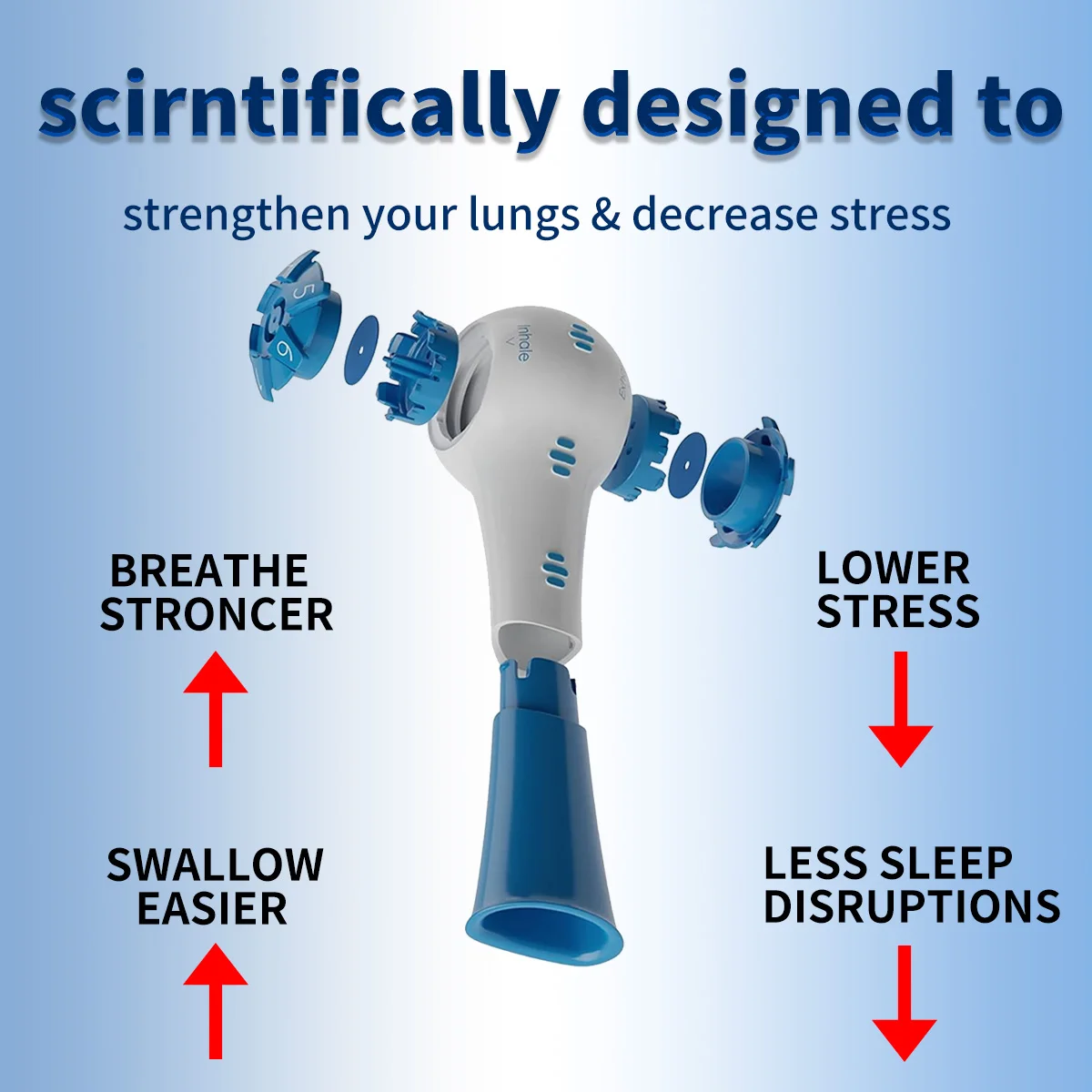 Portable breathing trainer Increases lung capacity Aerobic adjustable resistance exercisers quickly increase lung capacity breathing exerciser breathing trainer
