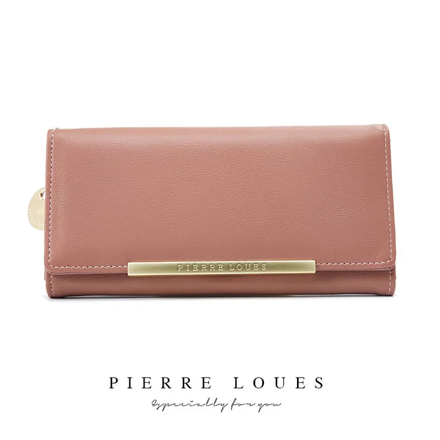 YIZHONG Leather Luxury Wallet for Women Many Departments Women Wallets Card Holder Purse Female Purses Long Clutch Carteras pink