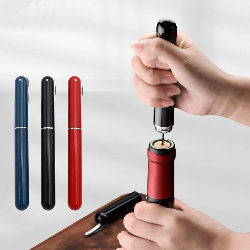 Air Pressure Wine Corkscrew Portable Stainless Steel Pin Easy Wine Cork Remover Corkscrew For Home Party Lovers