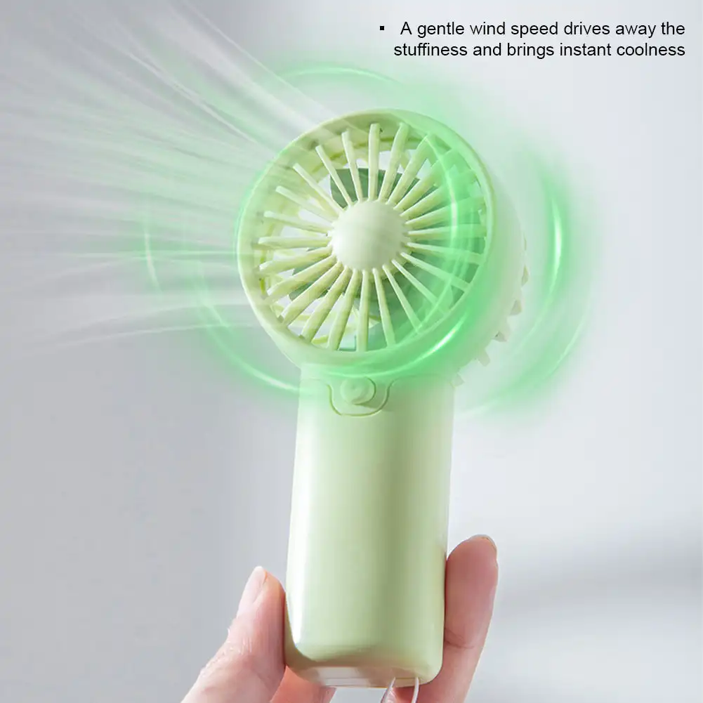 1Pc Mini Portable Fan Lightweight Handheld Pocket Fan USB Charging Operated Cooling Fans for Office Outdoor Travel Camping