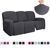 3 Seat Stretch Sectional Recliner Sofa Slipcover With Elastic Bottom Soft Washable Furniture Pet Protector Couch Cover 1