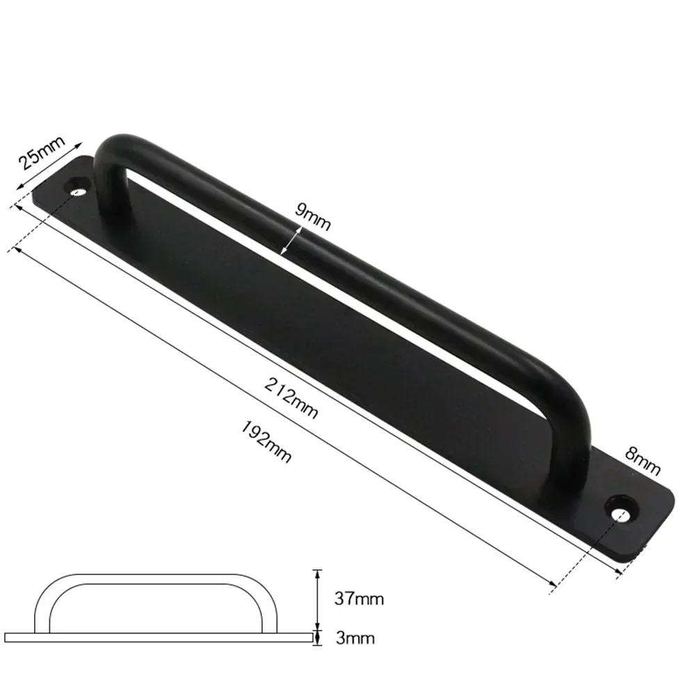 Sliding Door Handle 212mm Aluminum Alloy Pull Push Balcony Gate Window Pulls Handles Furniture Hardware