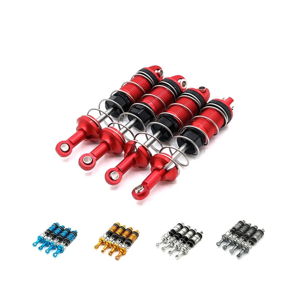 

4Pcs Metal Front and Rear Oil Shock Absorber for MJX H16 16207 16208 16209 16210 1/16 RC Car Upgrades Parts ,3
