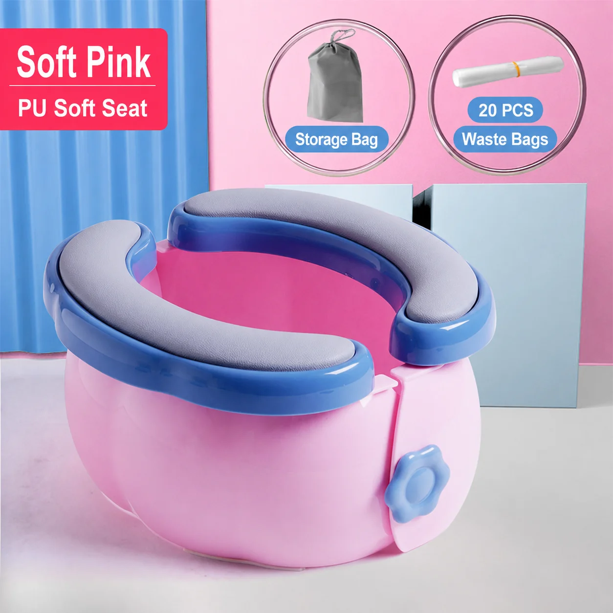 Pink PU Seat