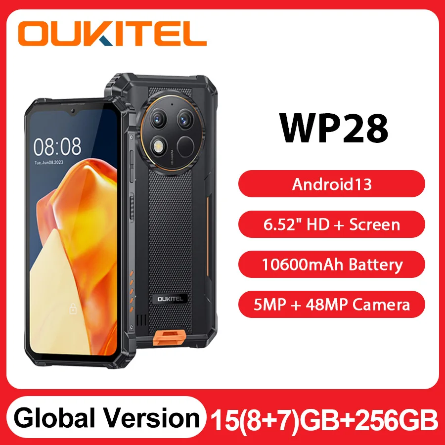 Etoren EU  Oukitel WP28 Rugged Phone Dual Sim 256GB Black (8GB