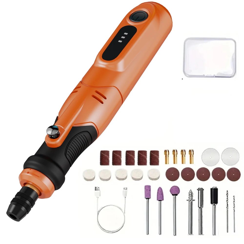 Mini Cordless Rotary Tool Kit, 5-speed Multi-purpose Engraving Tool, With LED - View #7