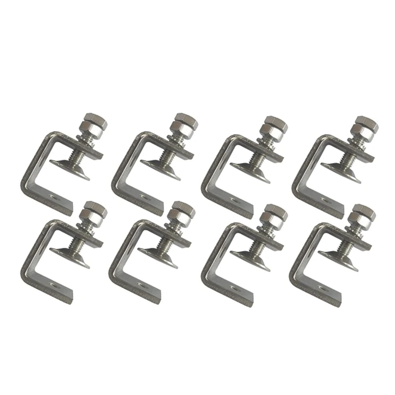 A44Z-8PCS 16-25Mm Heavy Duty Woodworking Clamp Set Stainless Steel C Clamp Ti-Ger Tools For Welding/Carpenter
