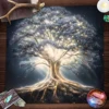 Life Tree Tarot Cloth Altar Cloth Starry Colorful Tree of Life Tarot Tablecloth for Reading Witchcraft Astrology Oracle Card Mat 4