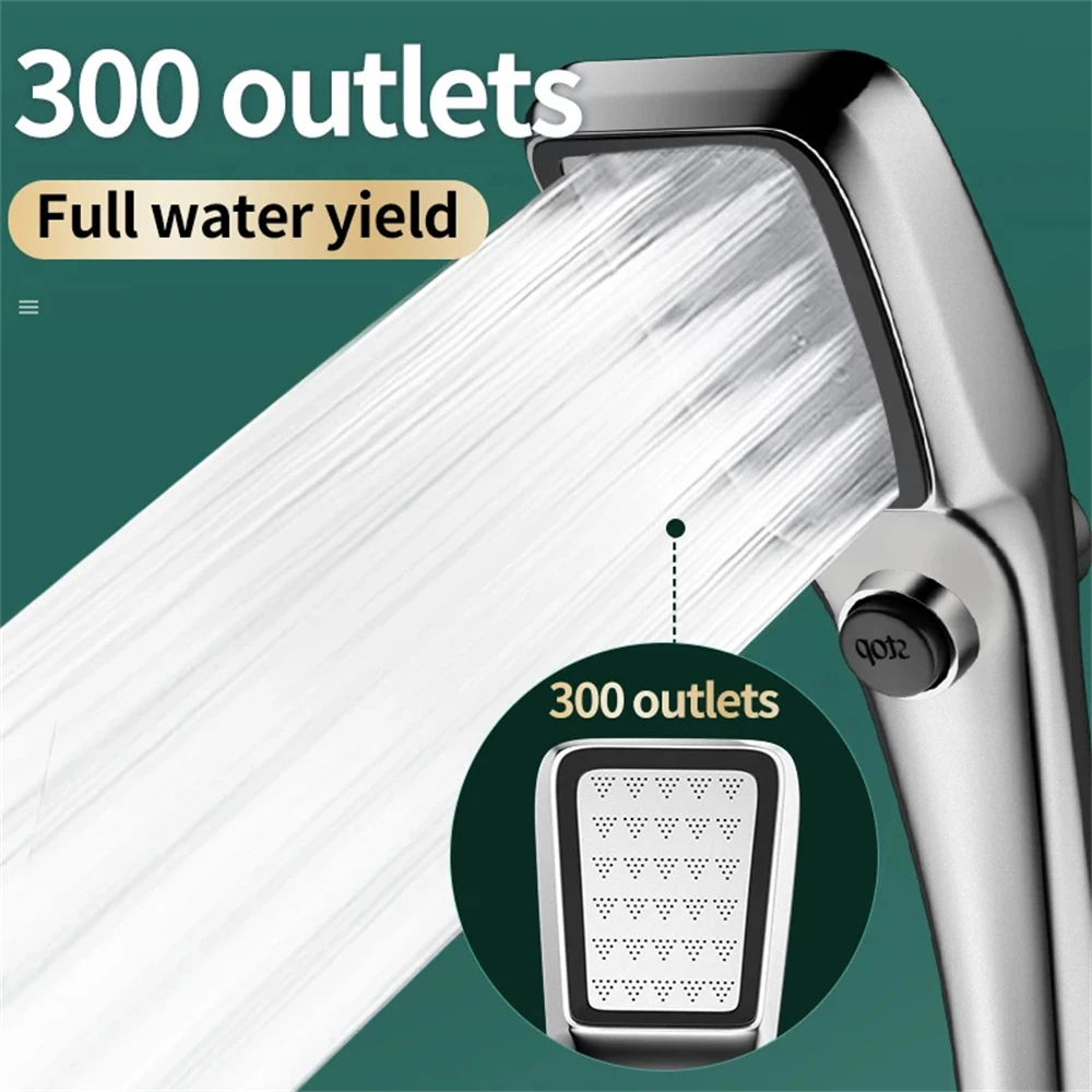 Shower Head Shower Nozzle Bathroom Accessories High Pressure Large Water Output Universal Adaptation Pressurized Hand Shower
