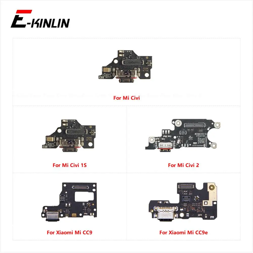 

USB Charging Charger Dock Port Board With Microphone Mic Flex Cable For Xiaomi Mi Civi 1S 2 CC9 CC9e