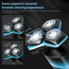 Sejoy Electric Shaver Washable Rechargeable 5 IN 1 Electric Razor Hair Clipper Cutting Shaving Machine for Men Beard Trimmer 4