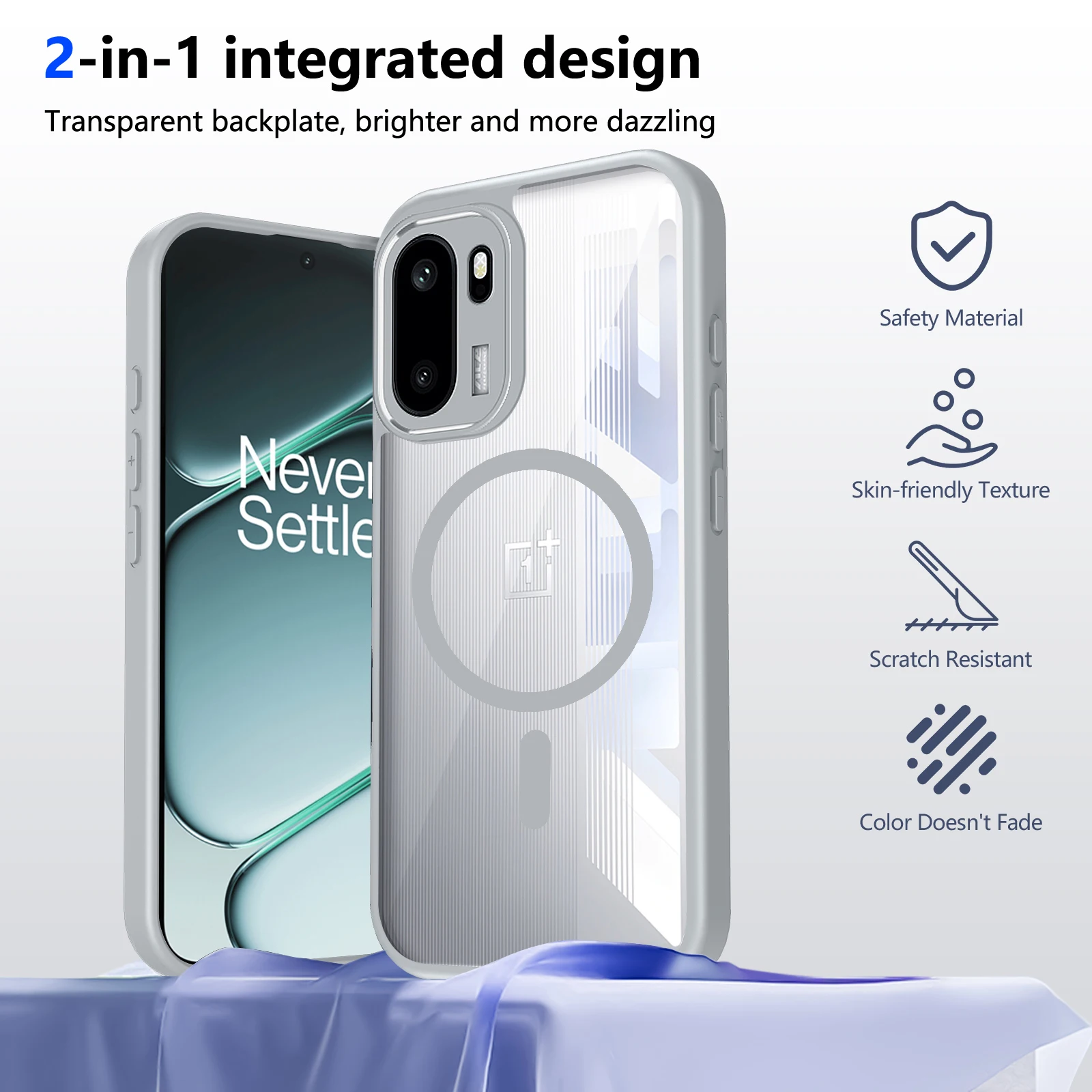 Magnetic Transparent Shockproof Case with Full Protection