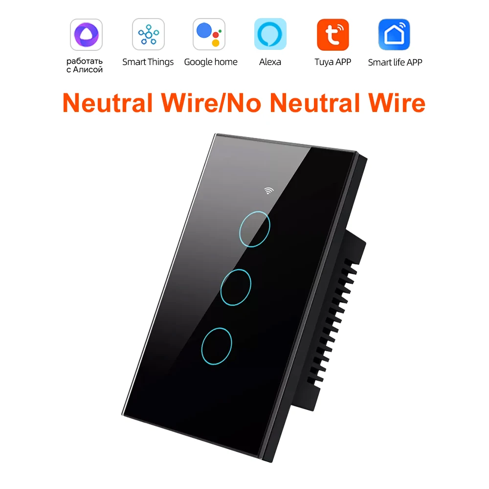 الحياة الذكية واي فاي + بلوتوث اللمس مفتاح الإضاءة...