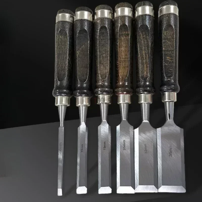 Wood Carving Knife Chisel Carpentry Flat Chisels High-grade DIY Professional Sculptural Cutter 6/10/12/19/25/32mm Woodcut Tools