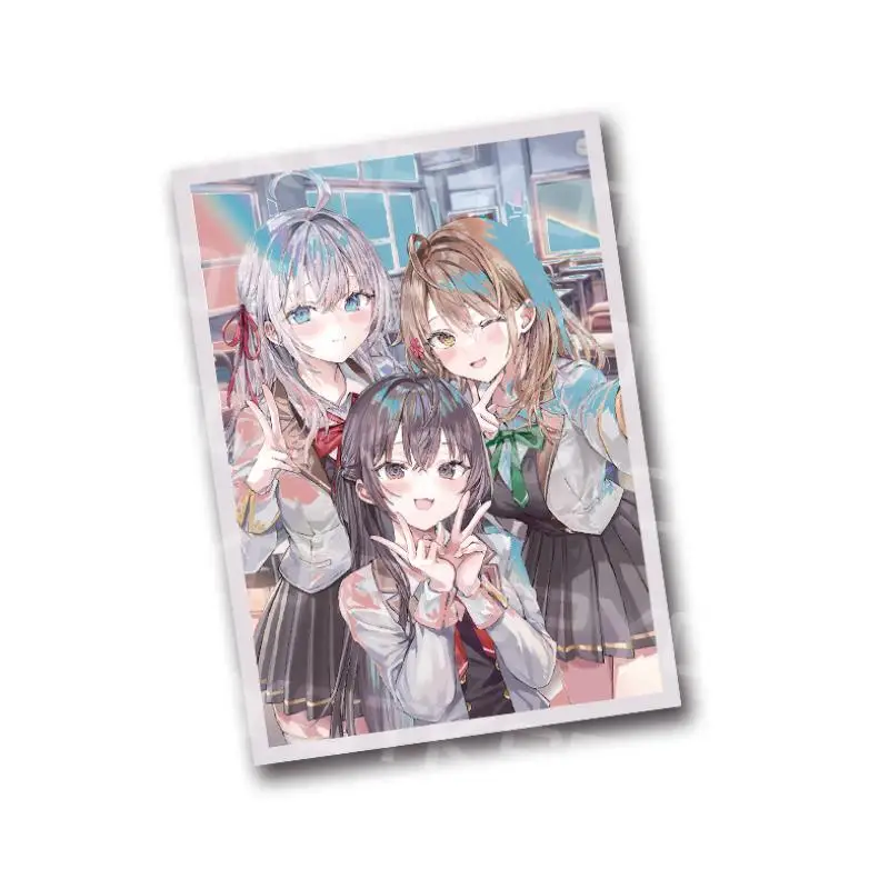 60개/세트 Makeine: 너무 많은 패배한 히로인 플래시 카드 슬리브 PTCG DTCG 애니메이션 게임 컬렉션 카드 보호 커버 장난감 67*92mm