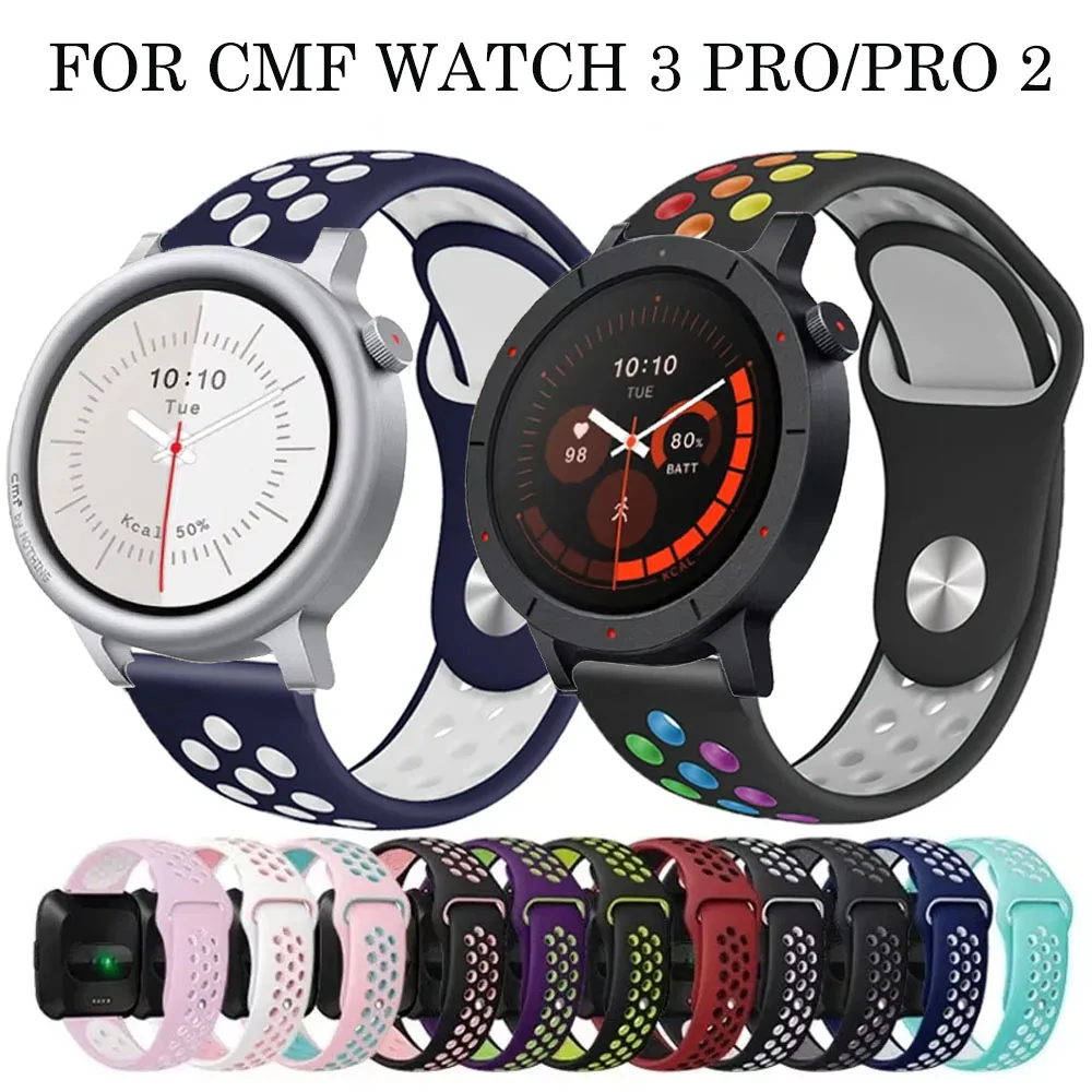Breathable 22mm Silicone Sport Wristband