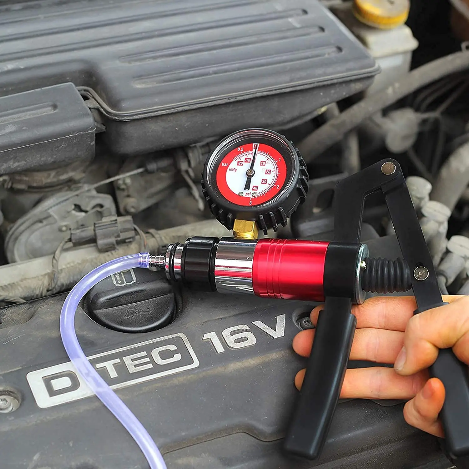 Hand Held Vacuum Pump Brake Bleeder Set Clutch Fluid Bleed tester Tool Kit Oil Change Power Steering Fluid Bleeding Tool Kit 5
