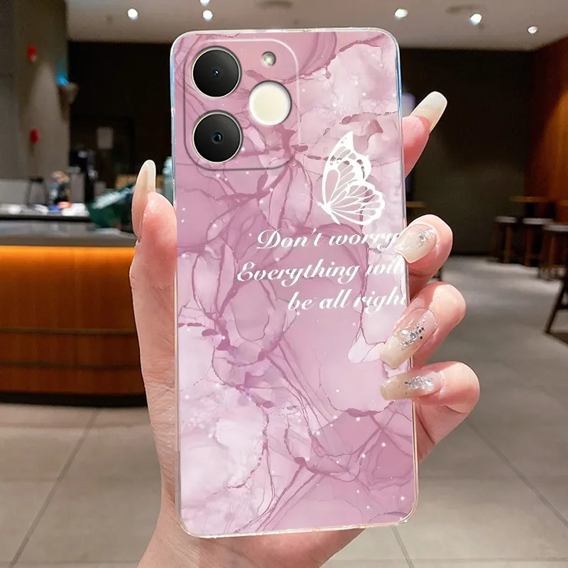 Floral Butterfly Soft Silicone Transparent Phone Case