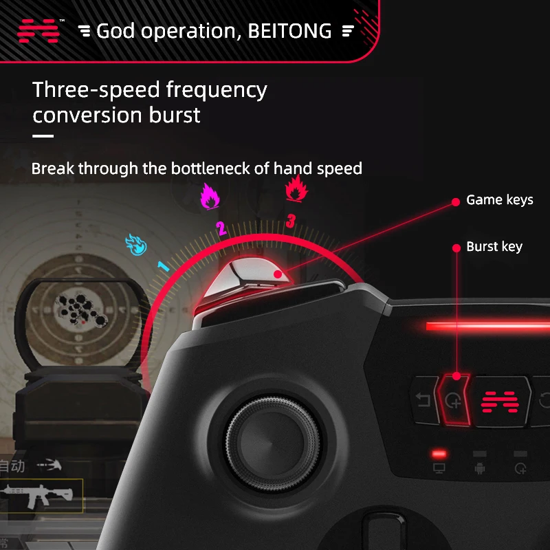  BEITONG BETOP Asura 2 PRO  е USB 2.4G  Ʈѷ ü  ̽ƽ,    