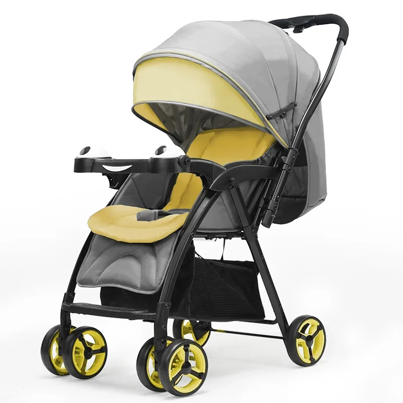 Baby stroller two-way shock absorber baby stroller light can lie down can sit folding children's