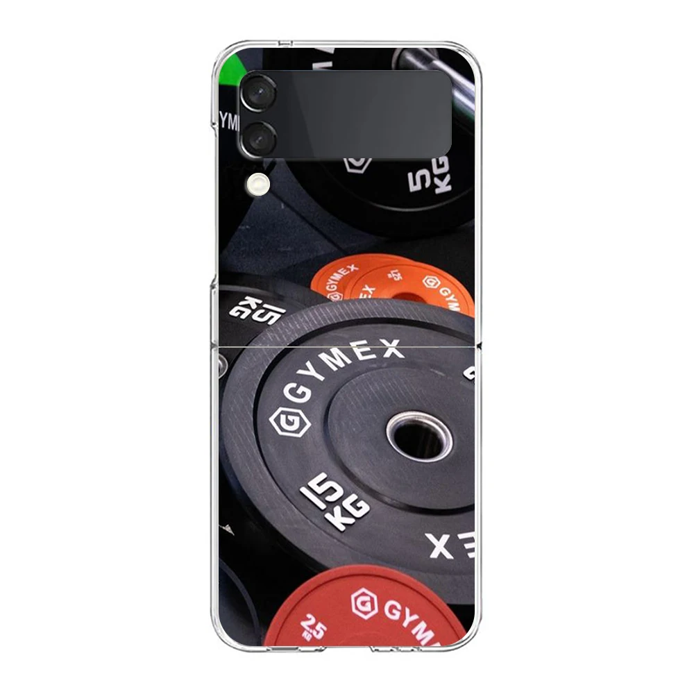 Lang hantel Kreuzheben Fitness Hard PC Handy hülle für Samsung Galaxy Z Flip 5 4 3 transparente Abdeckung für Galaxy Z Flip 6 stoß feste Tasche – Detail 1