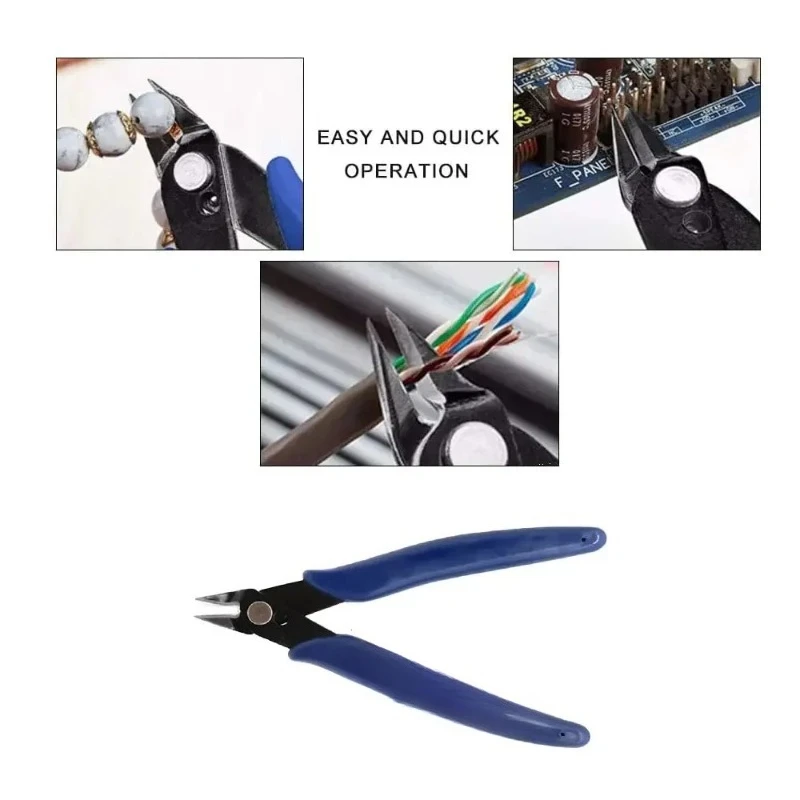 170mm Universal Diagonal Cutting Pliers - Electronic Wire Cable Cutter for DIY Repair,  Hand Tool with Precision Nippers