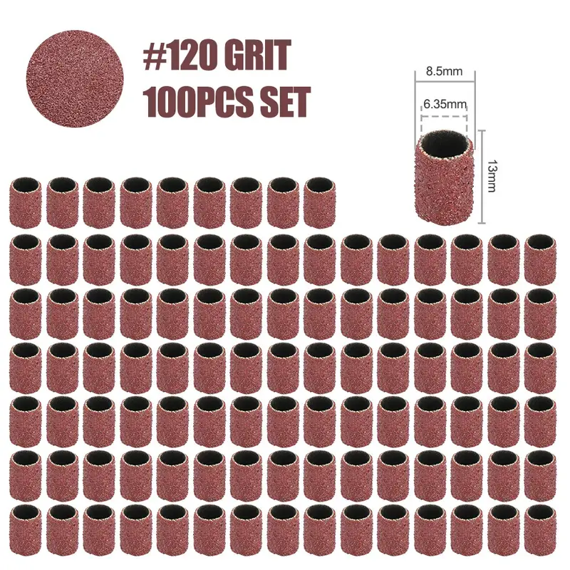 CMCP Sanding Drum Set Grit #80 #100 #120 Dremel With Sanding Mandrels Sanding Bands For Dremel Rotary Tools Abrasive Tools - Image 8