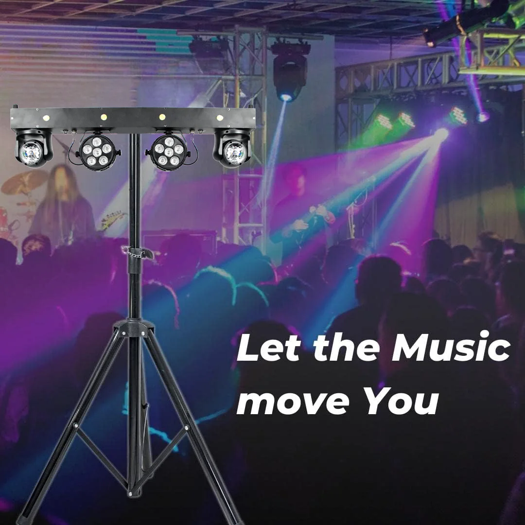 DJ light bar with stand 15w RGBW 4 in 1 kaleidoscope lens effect moving head lig