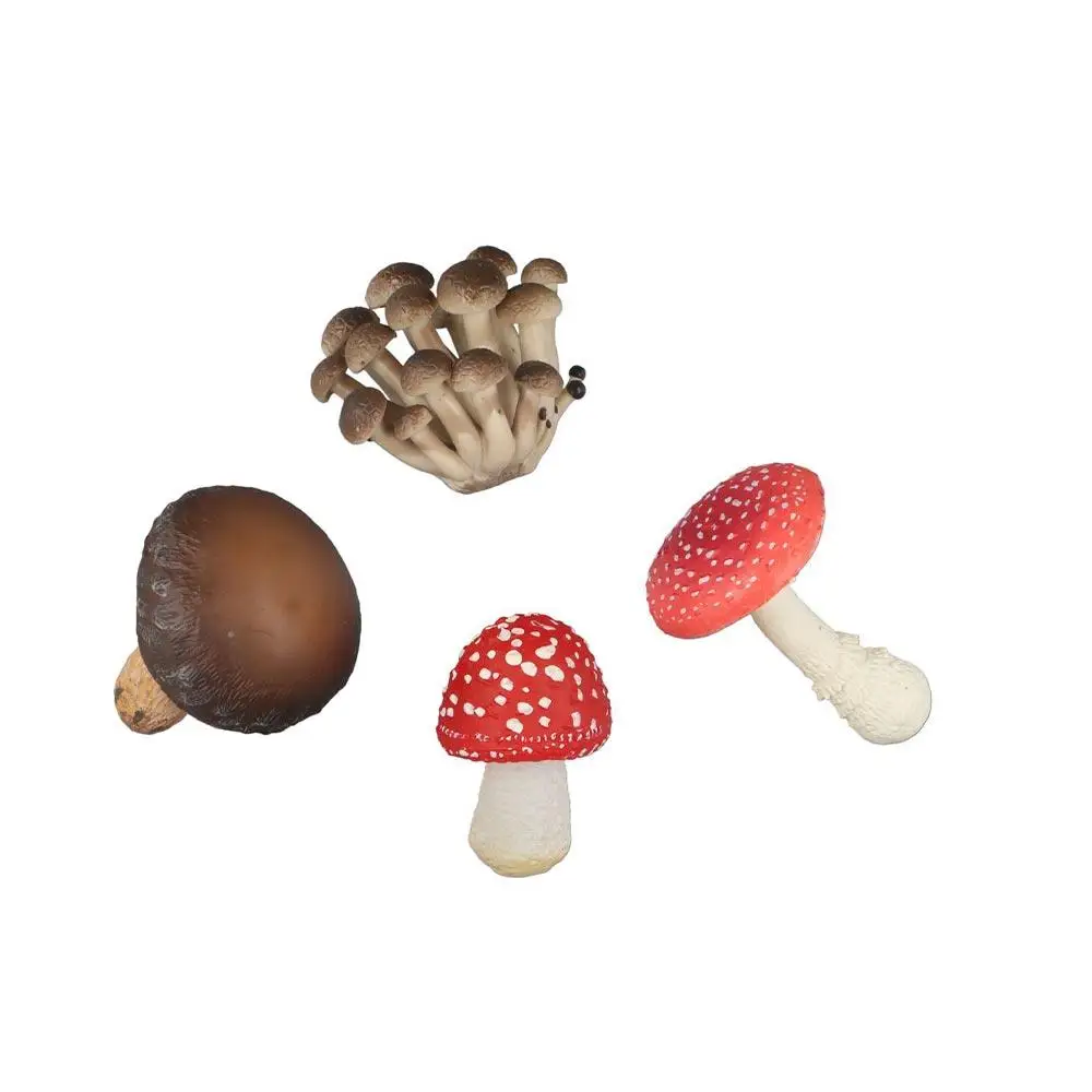 Vegetable Model Fungus Figurines Landscape Miniatures Matsutake Oyste Simulation Mushroom Artificial Plant Fungus Model