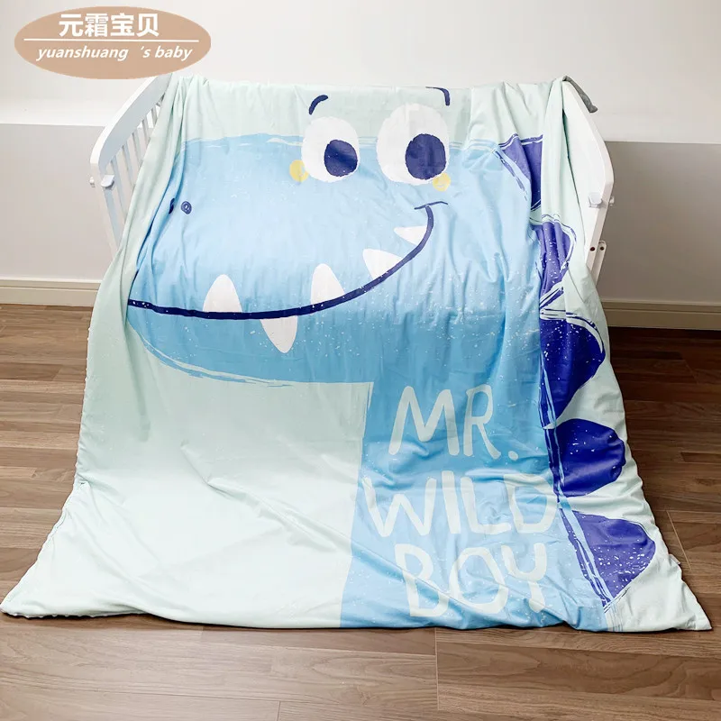 Cartoon Pattern Autumn and Winter Thickened Quilted Beanie Velvet Warm Skin Quilt Children's Soothing Warm Quilt